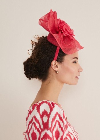 Phase Eight Pink Flower Pillbox Fascinator Hats Red Australia | VQ9853607